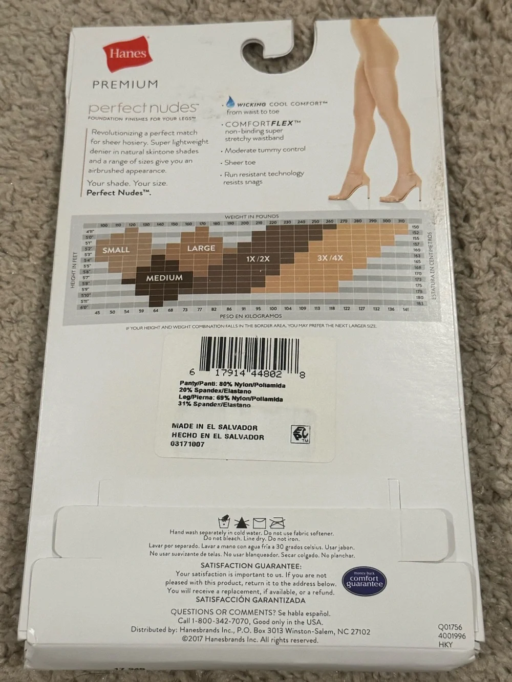 Hanes Premium Perfect Nudes Sheer Tights - Nude/Beige